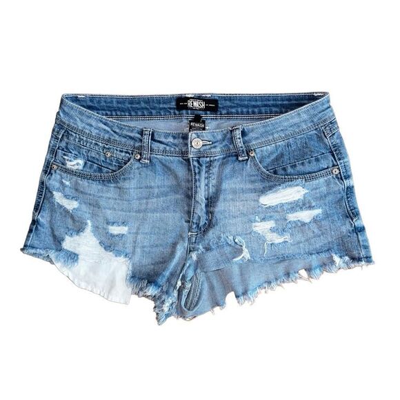 Rewash Denim Distressed Jean Shorts - Size 11/30 - Picture 2 of 6